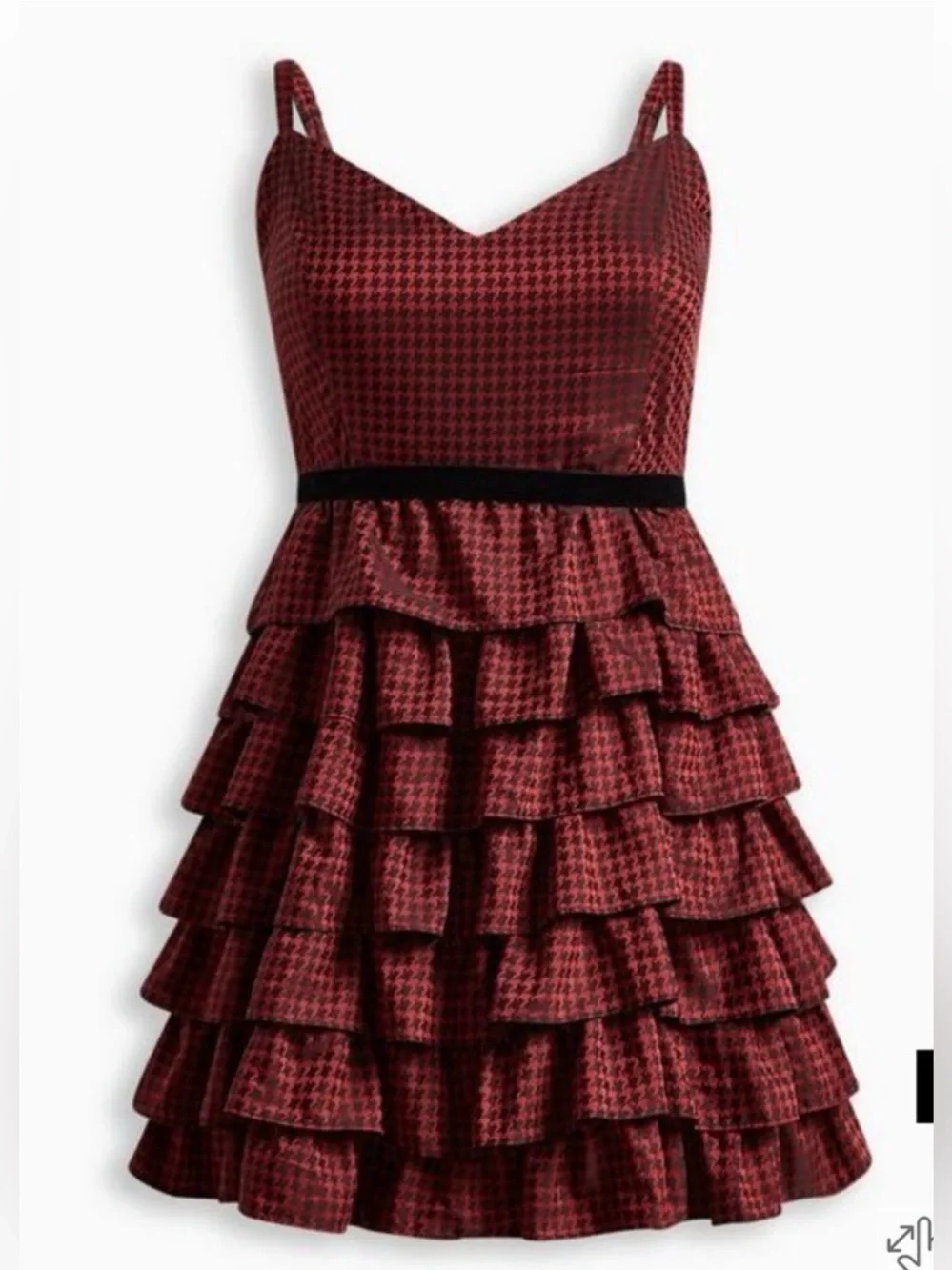 Torrid/ Betsy Johnson tiered houndstooth dress - Picture 3 of 7